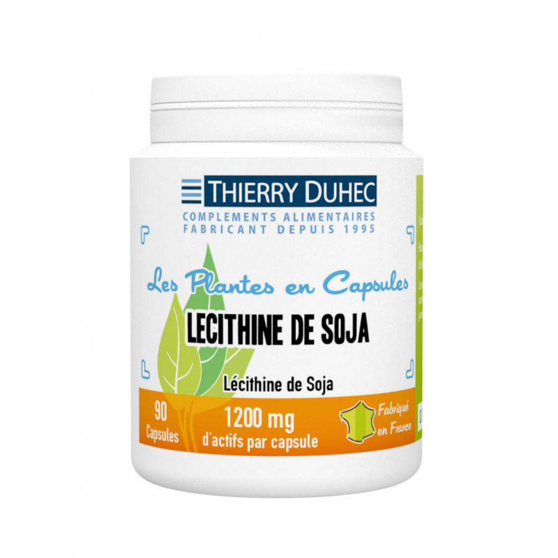 Lécithine de soja 1200 mg 90 caps - Purasana - Herboristerie du Valmont